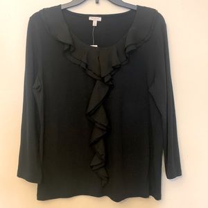 Talbots Blouse Black Medium